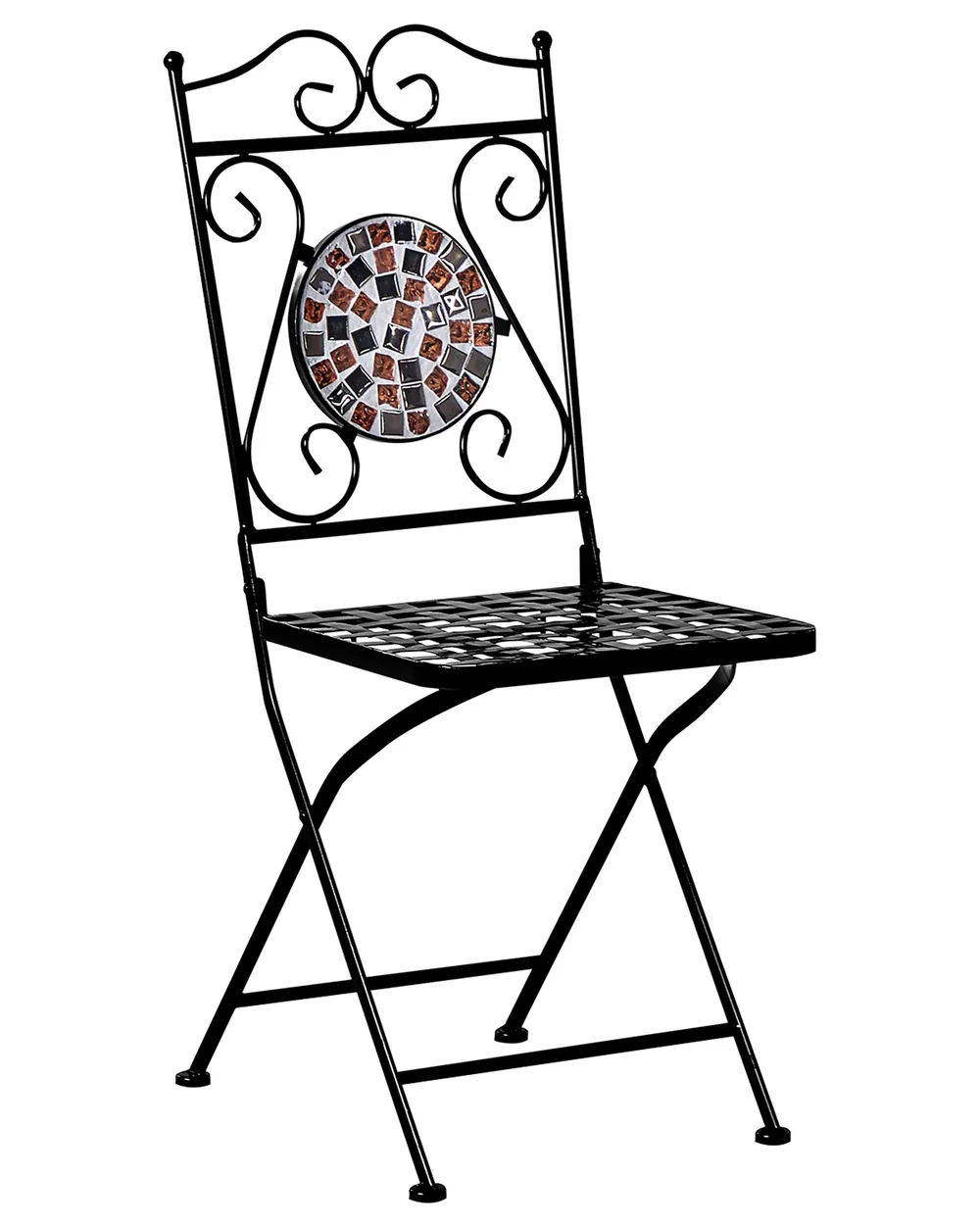 Set of 2 Garden Chairs CARPINO Metal Black_919910