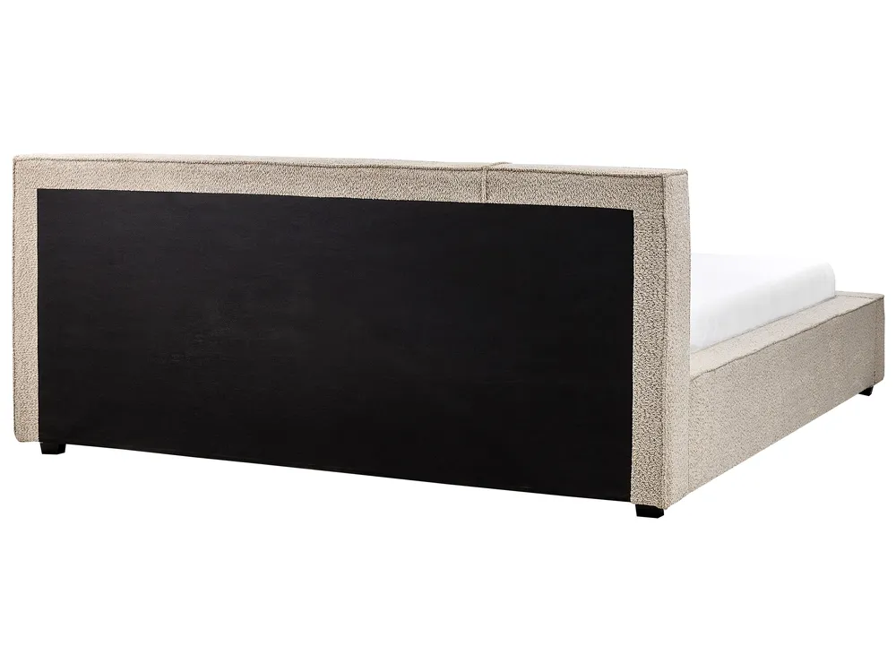 Bed Boucle MIRANDE 180 x 200 cm (EU Super King) Taupe_943356