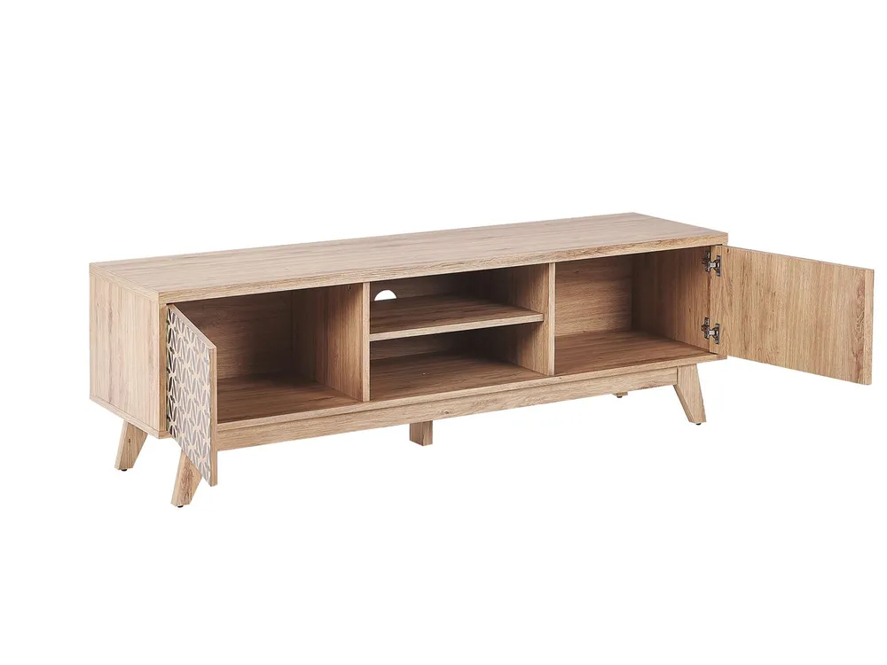 TV Stand PRESCOT Light Brown_810135