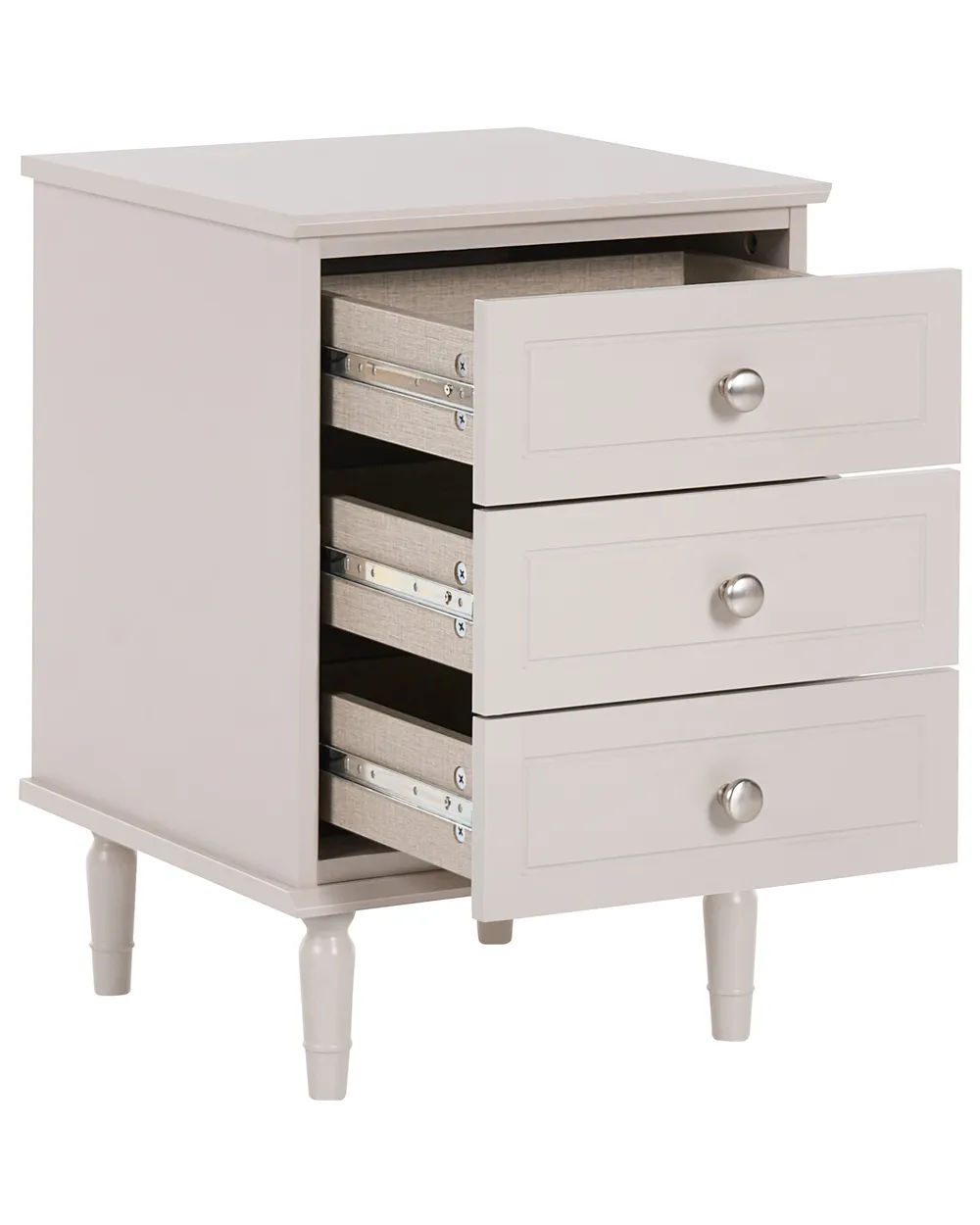 Sängbord med 3 lådor OBERON Beige_1135061