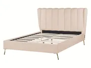 Sänky sametti MIRIBEL 140 x 200 cm Beige_870607