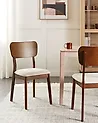 Ruokatuolisetti 2 kpl MINIER Puu Tummanruskea/beige