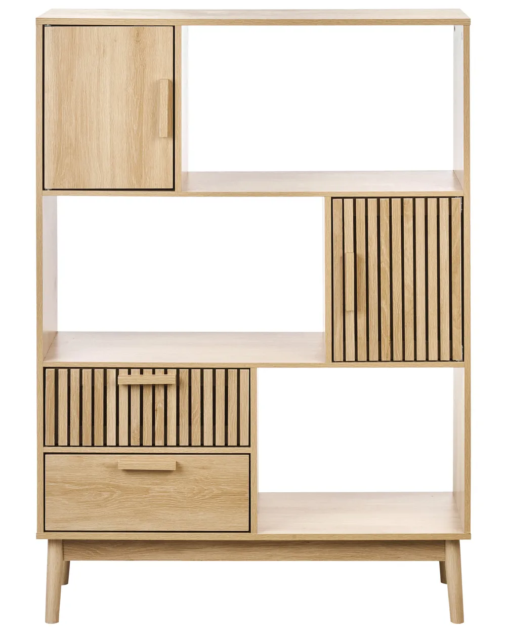 Shelving Unit LYNWOOD 140 cm Light Brown_945483