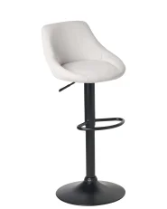 Set med 2 barstolar MEDULIN Vridbar Ljusgrå_1011534