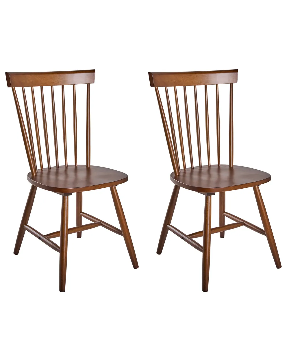 Set of 2 Dining Chairs BURGES Wood Brown