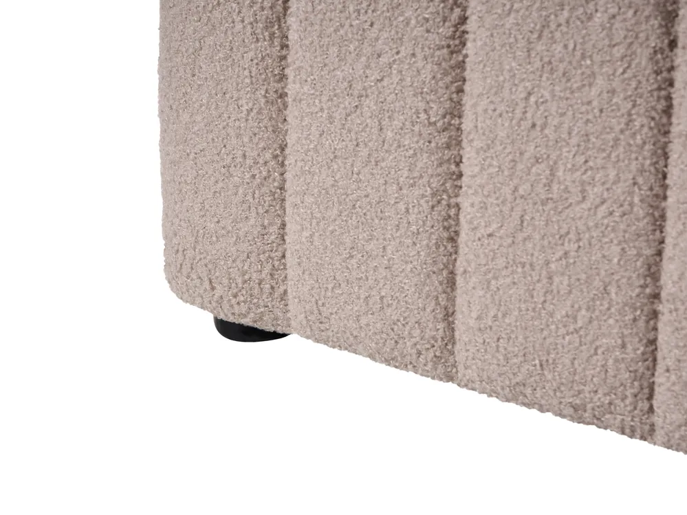Säng med förvaring LUNAN Bouclé Beige 120 x 200 cm_1048423