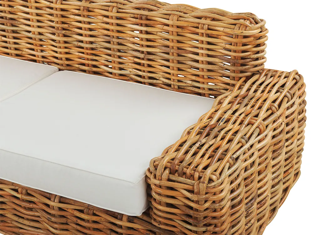 Garden Sofa 3 Seater FORLI Rattan Natural_812743