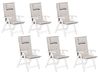 Set of 6 Back/Seat Cushions JAVA/AMANTEA 50 x 70 cm Taupe
