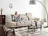 Sofa 3 Seater IKAST Fabric Light Beige