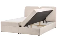 Divan Bed with Storage CHANCELLOR Fabric Light Beige 180 x 200 cm (EU Super King)_1062704