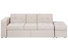 Sofa Bed 3 Seater FALSTER with Storage Fabric Beige