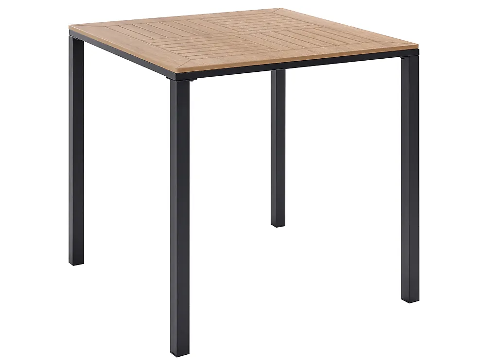 Spisebord til hagen LEVANTO 80 cm 80 cm Metall Svart