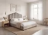 Säng med lamellram Sammet VINCENNES 140 x 200 cm Taupe