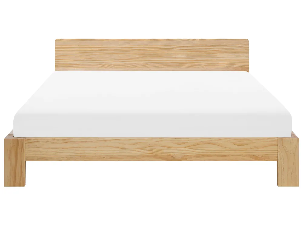 Bed Pine Wood ROYAN 180 x 200 cm (EU Super King) Light Brown_726522