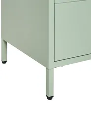 2 Drawer Bedside Table KYLEA Metal Mint Green_1053250