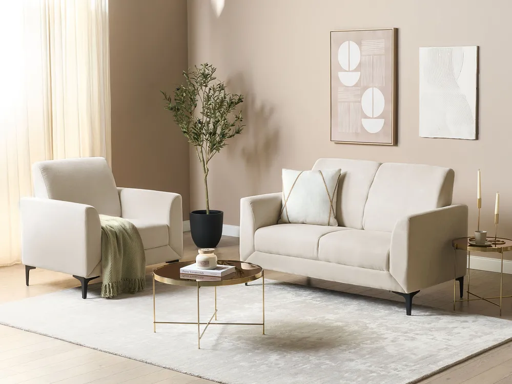 Sofa 2 Seater FENES Fabric Beige