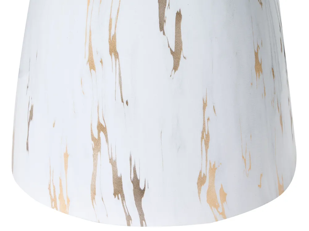 Side Table WABBY Tempered Glass White Marble_1006721