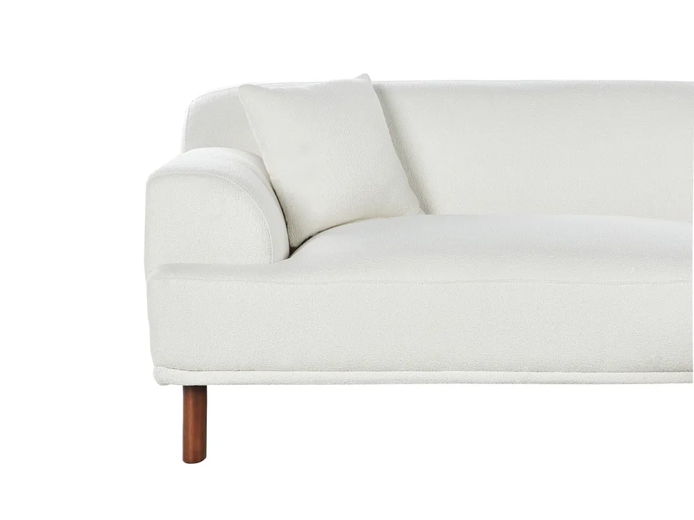 Corner Sofa 3 Seater HOLT Boucle White Left Hand_959490