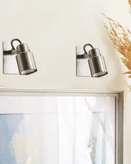 Set med 2 spotlightlampor BONTE Justerbar Metall Silver_829693