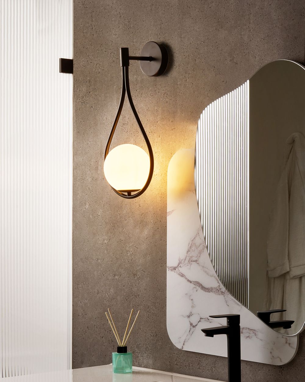 Vegglampe AUROUE Metall Svart