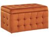 Storage Ottoman MICHIGAN Velvet Orange