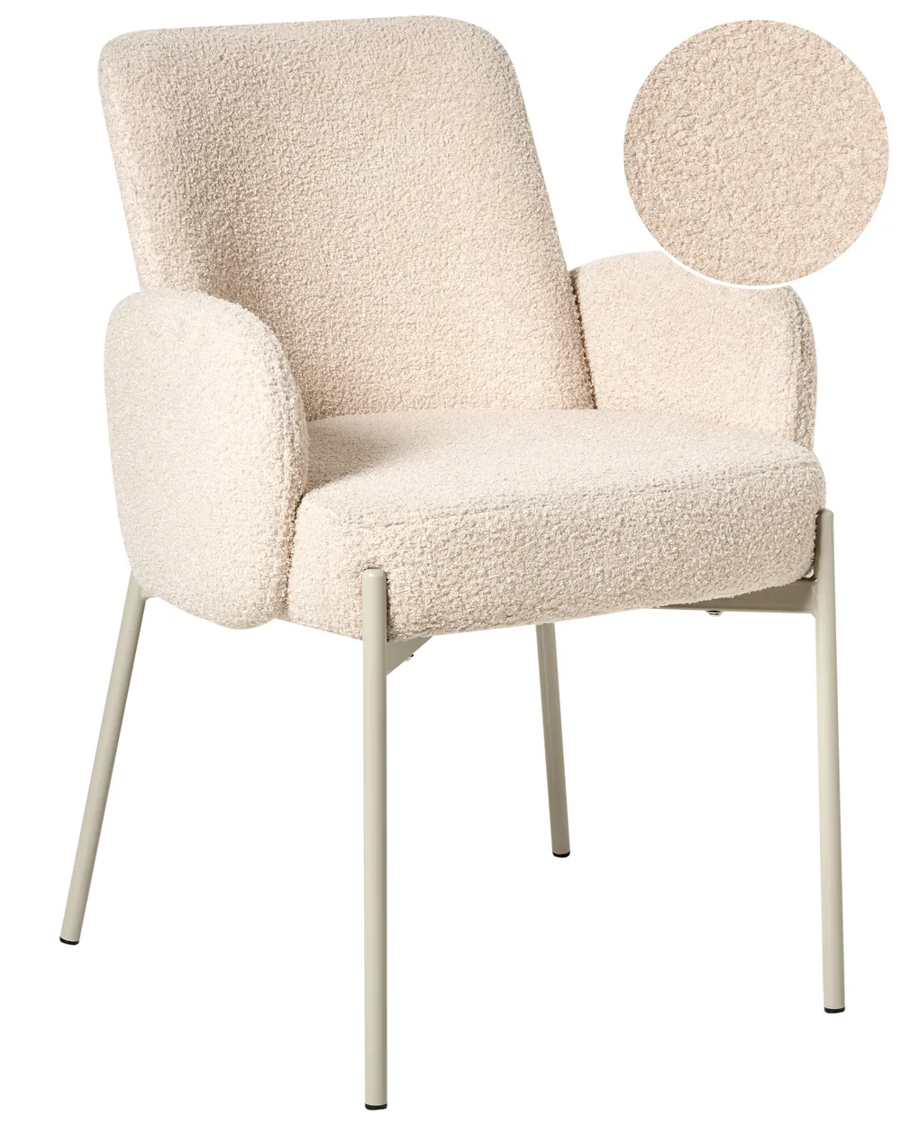 Dining Chair MAGEE Boucle Light Beige
