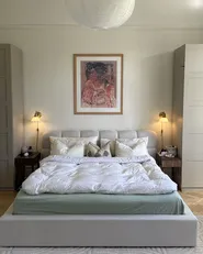 Ottoman Bed BASTON Fabric Off-White 180 x 200 cm (EU Super King)_1012705