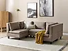 Modular U-Shape Sofa 5 Seater UNSTAD Fabric Brown