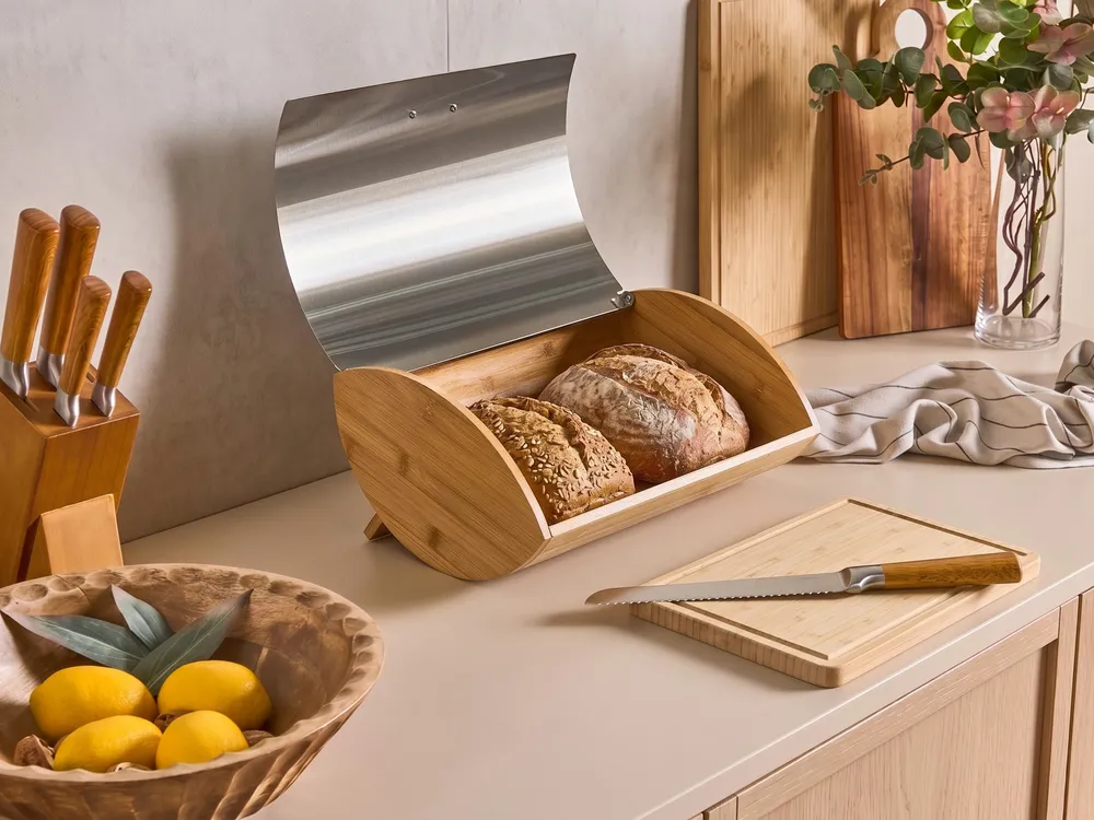 Bread Bin EPICURIEN Bamboo Silver_1069853