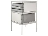 Garden Lounge Set with Table 2 Seater TERRACINA Metal Light Grey_863614