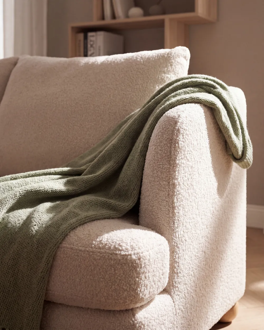 Soffa 3-sits RATTVIK Bouclé Off-White_1066683