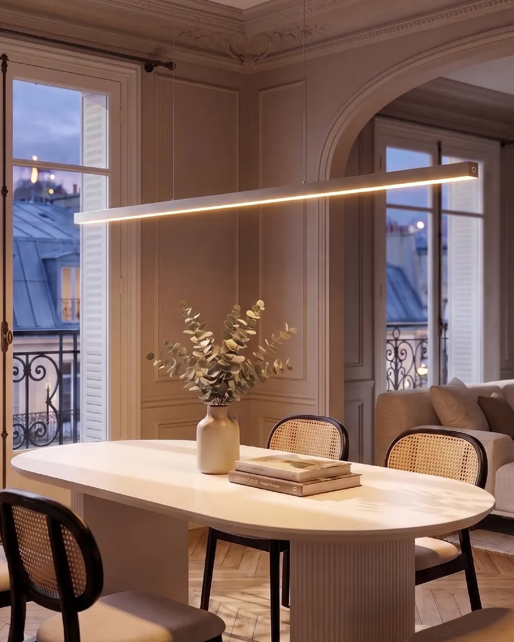 LED Pendant Lamp BADDANA Metal Silver