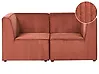 Sofa 2 Seater LEMVIG Corduroy Golden Brown
