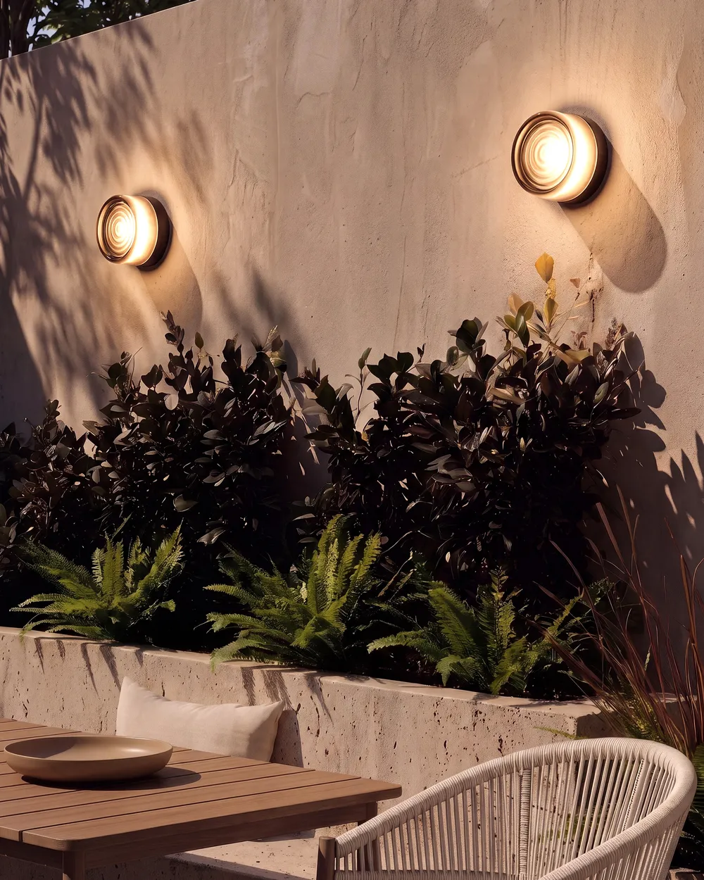 Set of 2 Outdoor Wall Lights VEIGA Grey