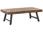 Coffee Table WARTON Pine Wood Dark Brown_961092
