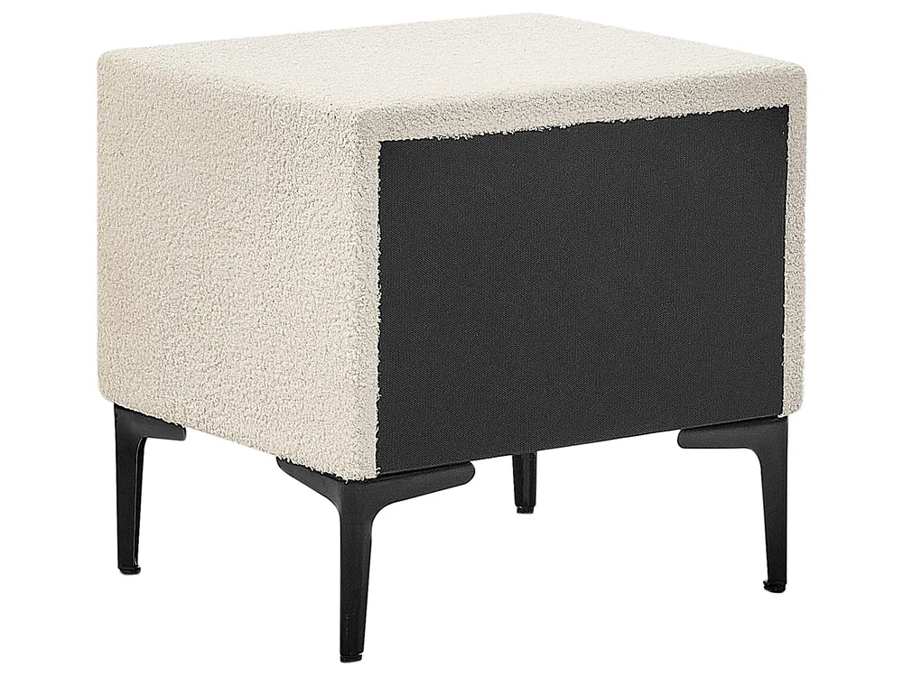 Bedroom Set SEZANNE Boucle Off-White 160 x 200 cm (EU King Size)_939793