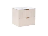 Väggmonterad kommod med tvättställ TOTORANI 60 cm Beige_1124005