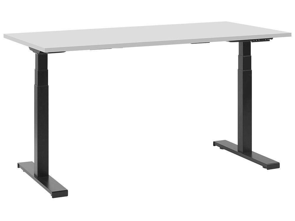 Elektrisk justerbart skrivebord DESTIN II 130 cm x 72 cm Grå/svart