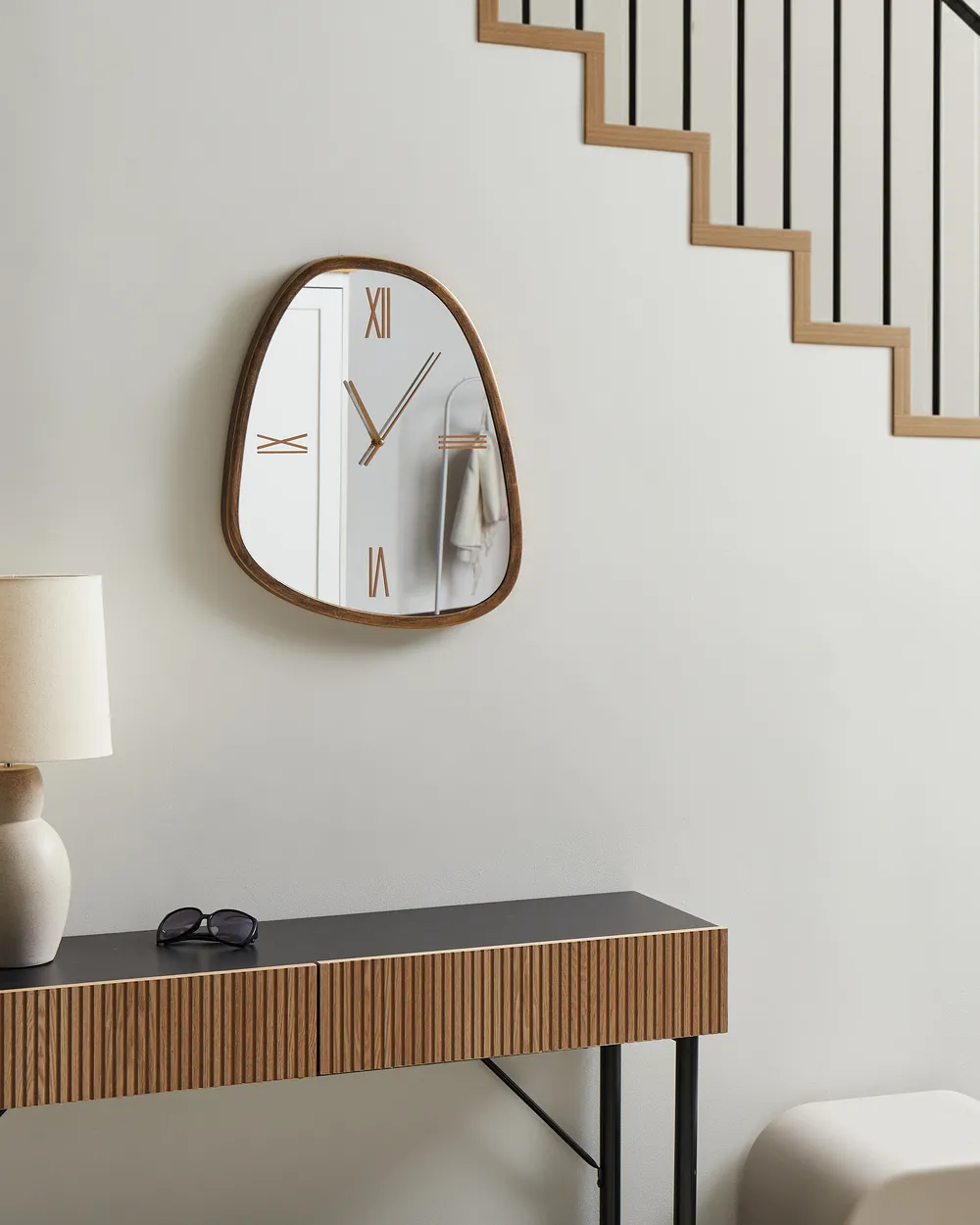 Wall Clock CASTALLA 45 cm Dark Brown