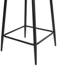 Set of 2 Bar Chairs DUBROVNIK Velvet Light Beige_928864