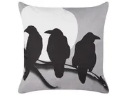 Set of 2 Decorative Cushions ORADEA 45 x 45 cm Velvet Grey Animal Pattern_830083