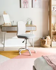 Desk Chair BLISSFUL Fabric Light Grey_1053831