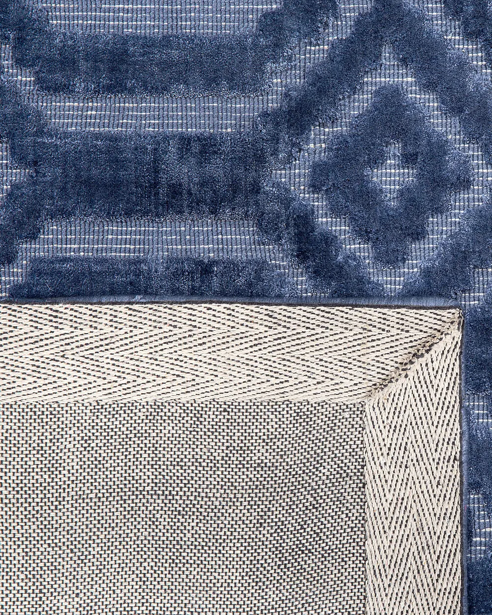 Rug ADATEPE Navy Blue 140 x 200 cm Viscose_750645