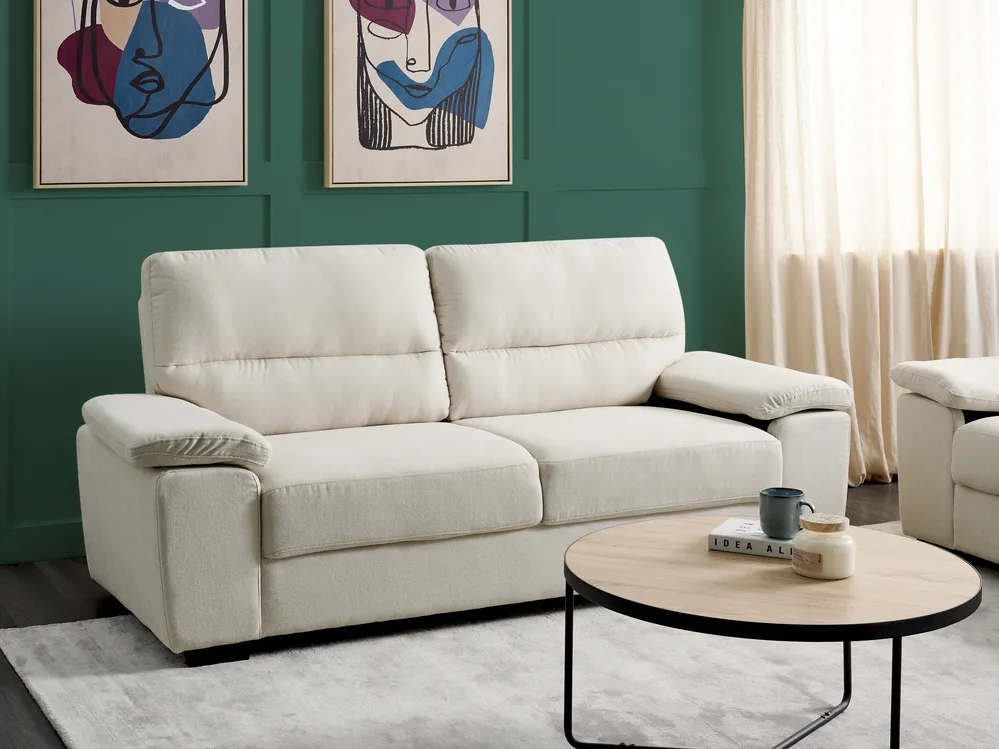 Sofa 3 Seater VOGAR Fabric Light Beige