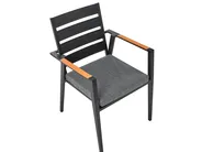 Garden Dining Set 4 Seater MALETTO/TAVIANO with Cushions Metal Black_993871