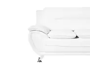 Soffa 2-sits LEIRA Konstläder Vit_1058875