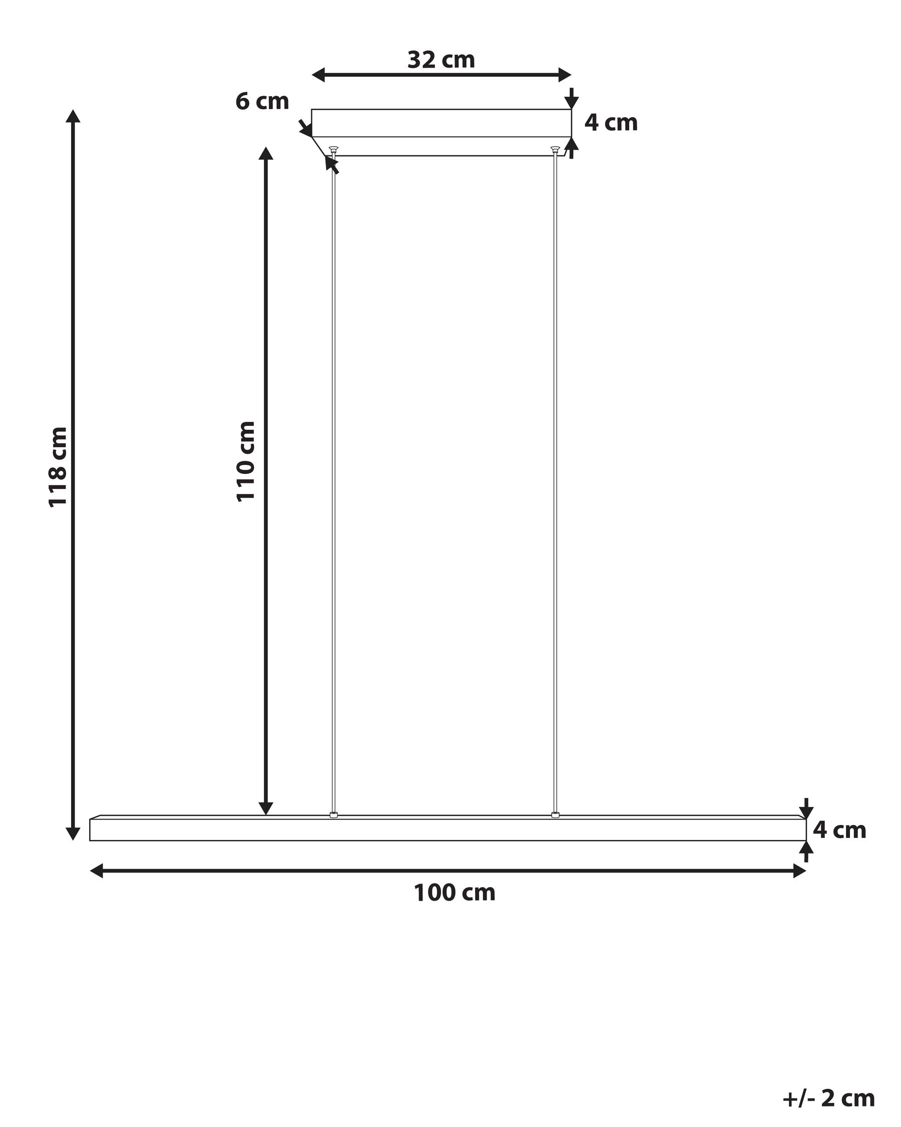 LED Pendant Lamp ARENAS with Remote Black_965227