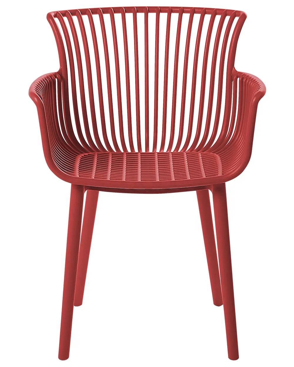 Set of 4 Garden Chairs PESARO Red_825414