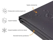 Regnskydd CHUVA 185 cm 105 cm 75 cm Svart_993181
