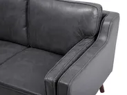 Sofa 2 Seater LOKKA Faux Leather Grey_697871